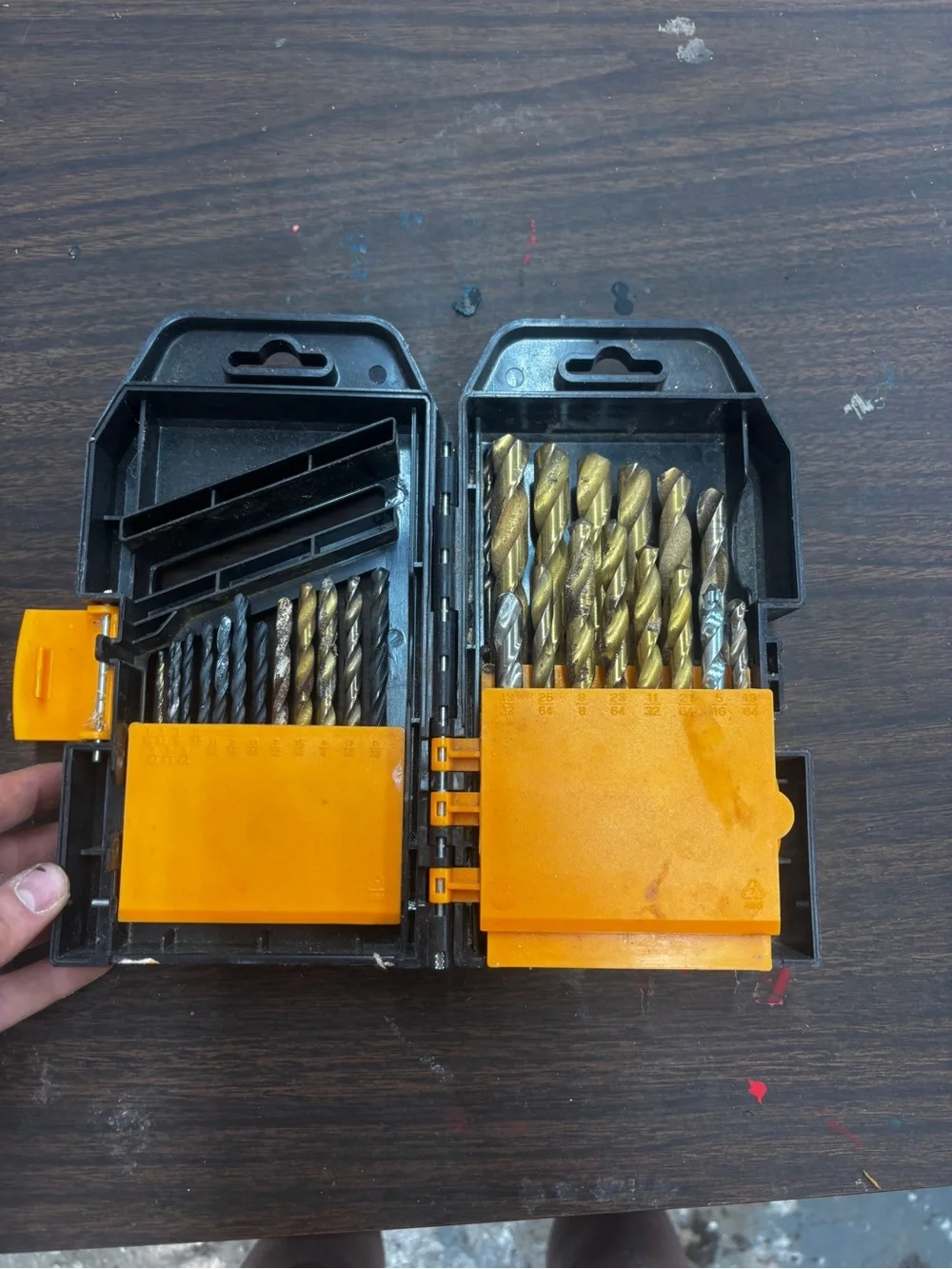 Black and Orange Metal Drill Bit Set – Home Storage & Organization